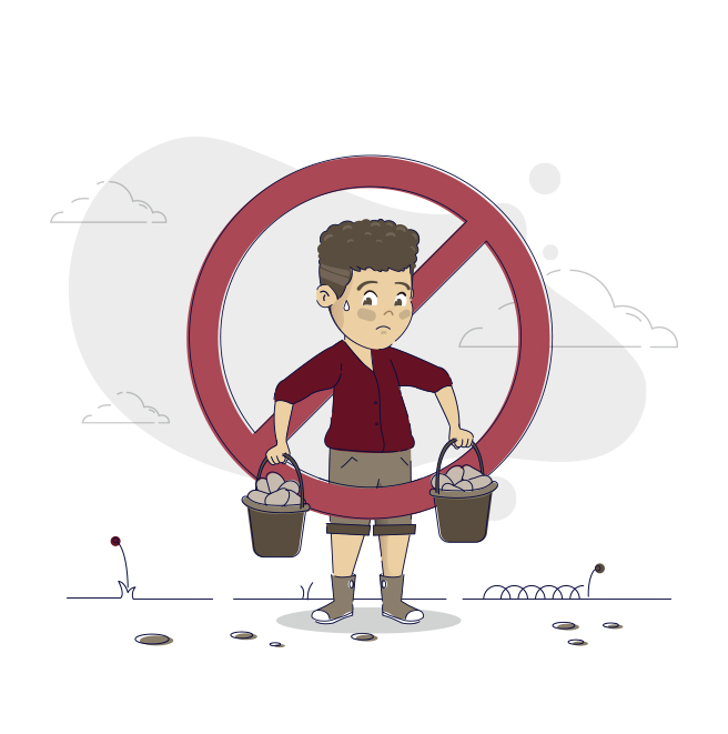 تشغيل الأطفال والأحداث